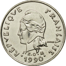 Coin, New Caledonia, 10 Francs, 1990, Paris, MS(63), Nickel, KM:11