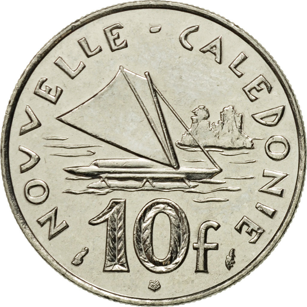 Coin, New Caledonia, 10 Francs, 1990, Paris, MS(63), Nickel, KM:11