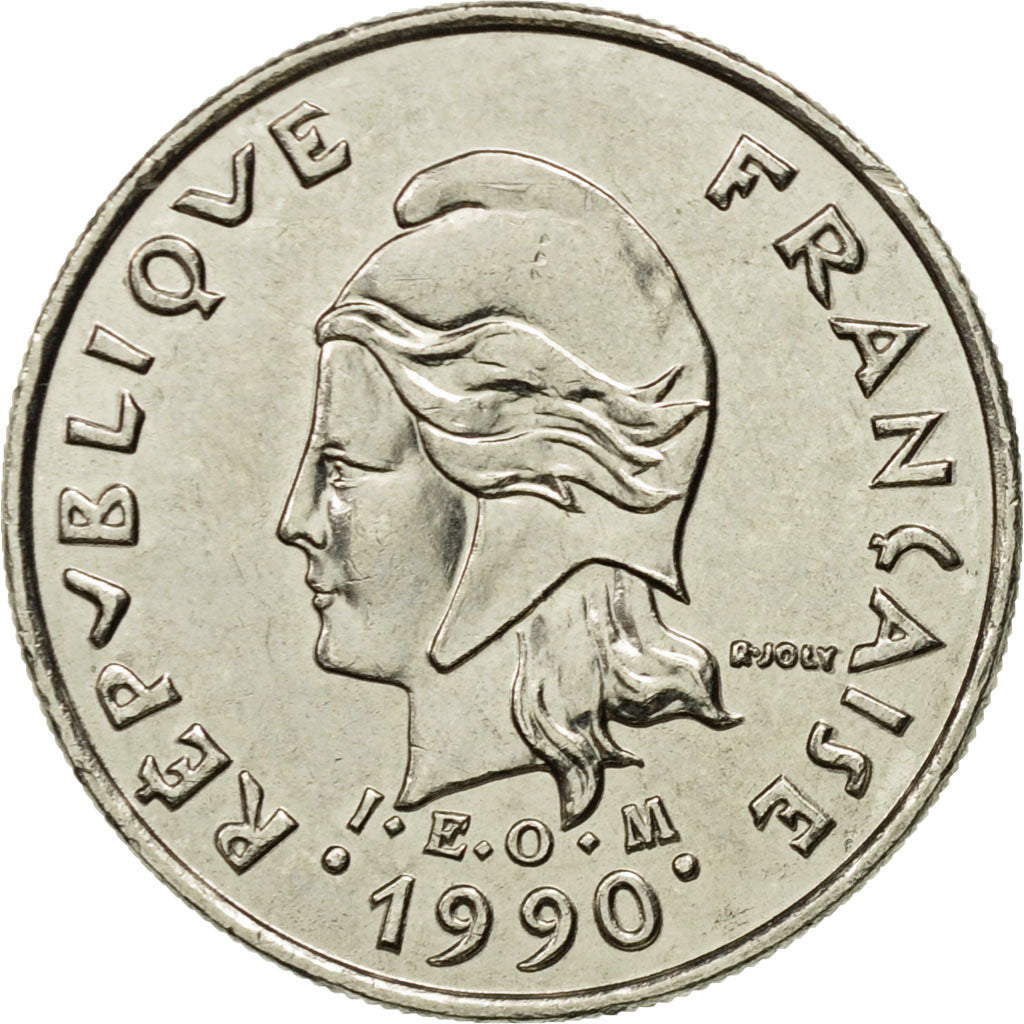 Coin, New Caledonia, 10 Francs, 1990, Paris, MS(60-62), Nickel, KM:11