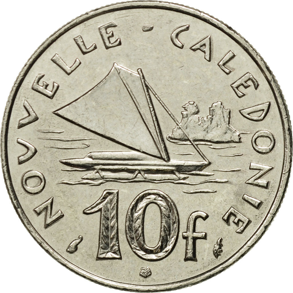 Coin, New Caledonia, 10 Francs, 1990, Paris, MS(60-62), Nickel, KM:11