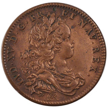 France, Royal, Token, 1716, EF(40-45), Copper, Feuardent #2868, 6.35
