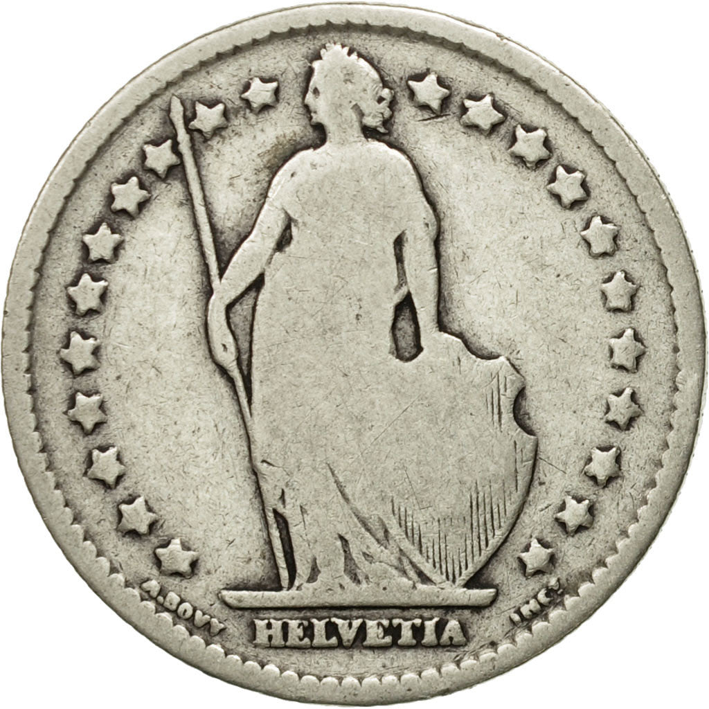 Coin, Switzerland, Franc, 1898, Bern, VG(8-10), Silver, KM:24