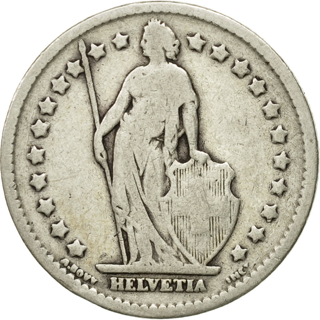 Coin, Switzerland, Franc, 1907, Bern, F(12-15), Silver, KM:24