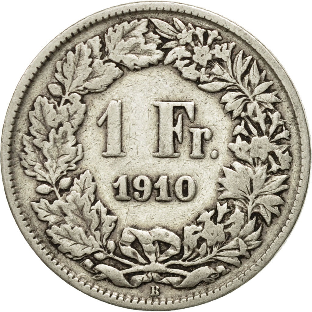 Coin, Switzerland, Franc, 1910, Bern, F(12-15), Silver, KM:24