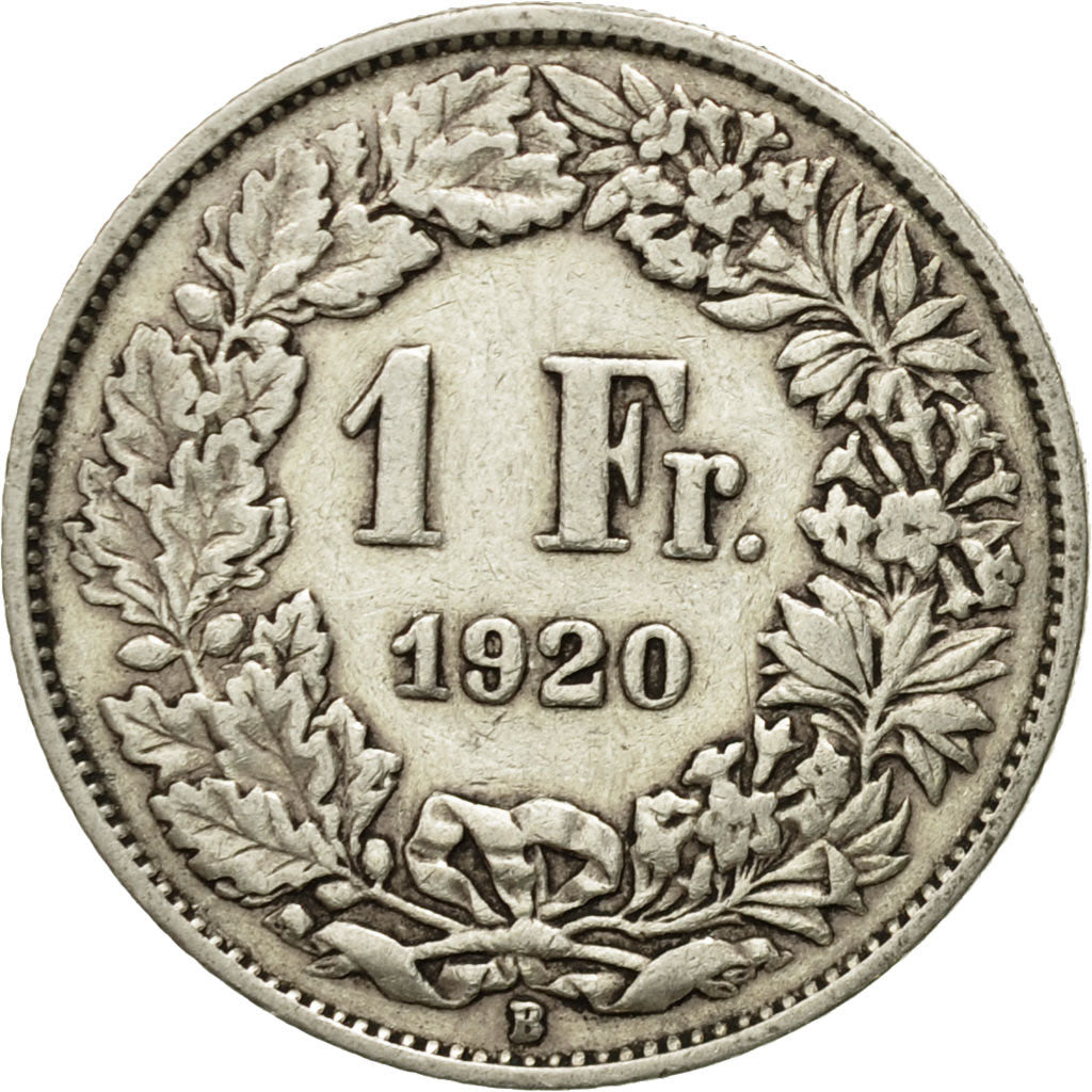 Coin, Switzerland, Franc, 1920, Bern, F(12-15), Silver, KM:24
