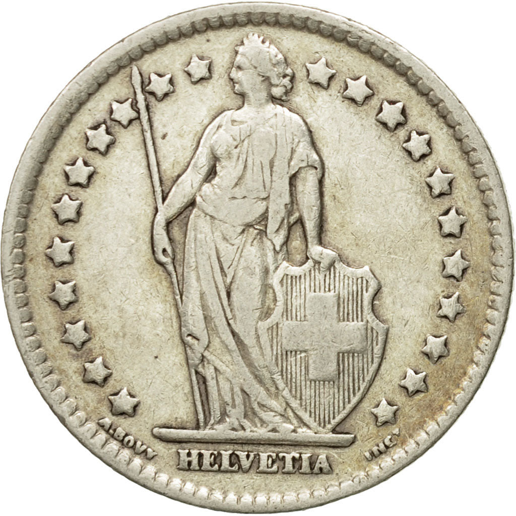 Coin, Switzerland, Franc, 1921, Bern, VG(8-10), Silver, KM:24