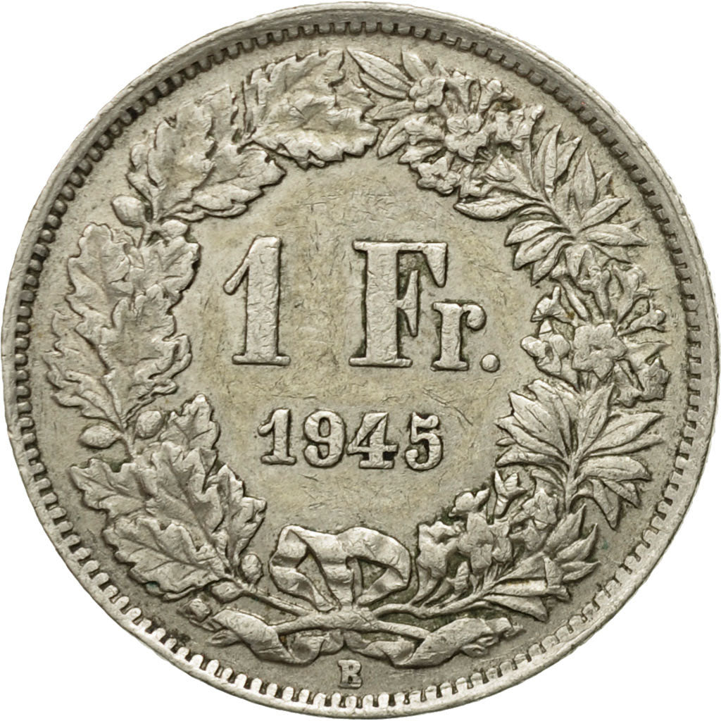 Coin, Switzerland, Franc, 1945, Bern, F(12-15), Silver, KM:24