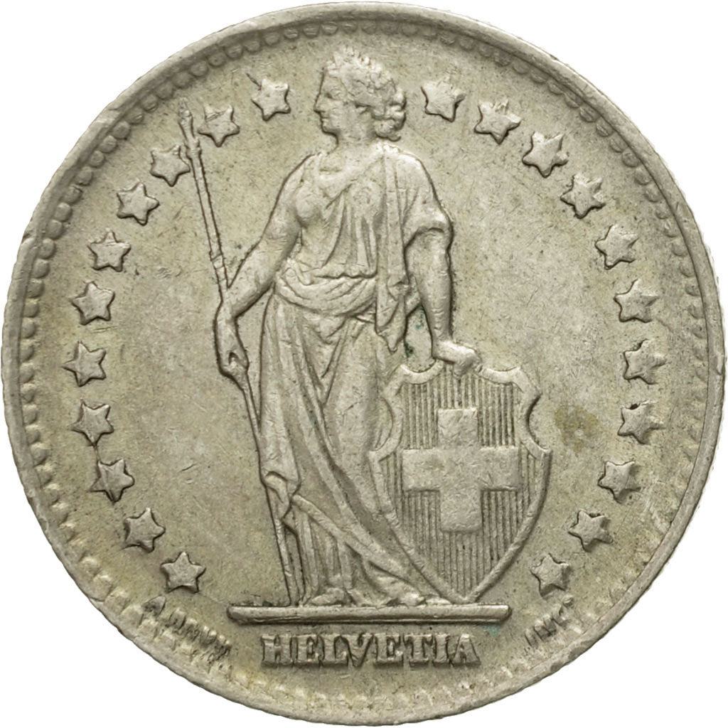 Coin, Switzerland, Franc, 1945, Bern, VF(20-25), Silver, KM:24