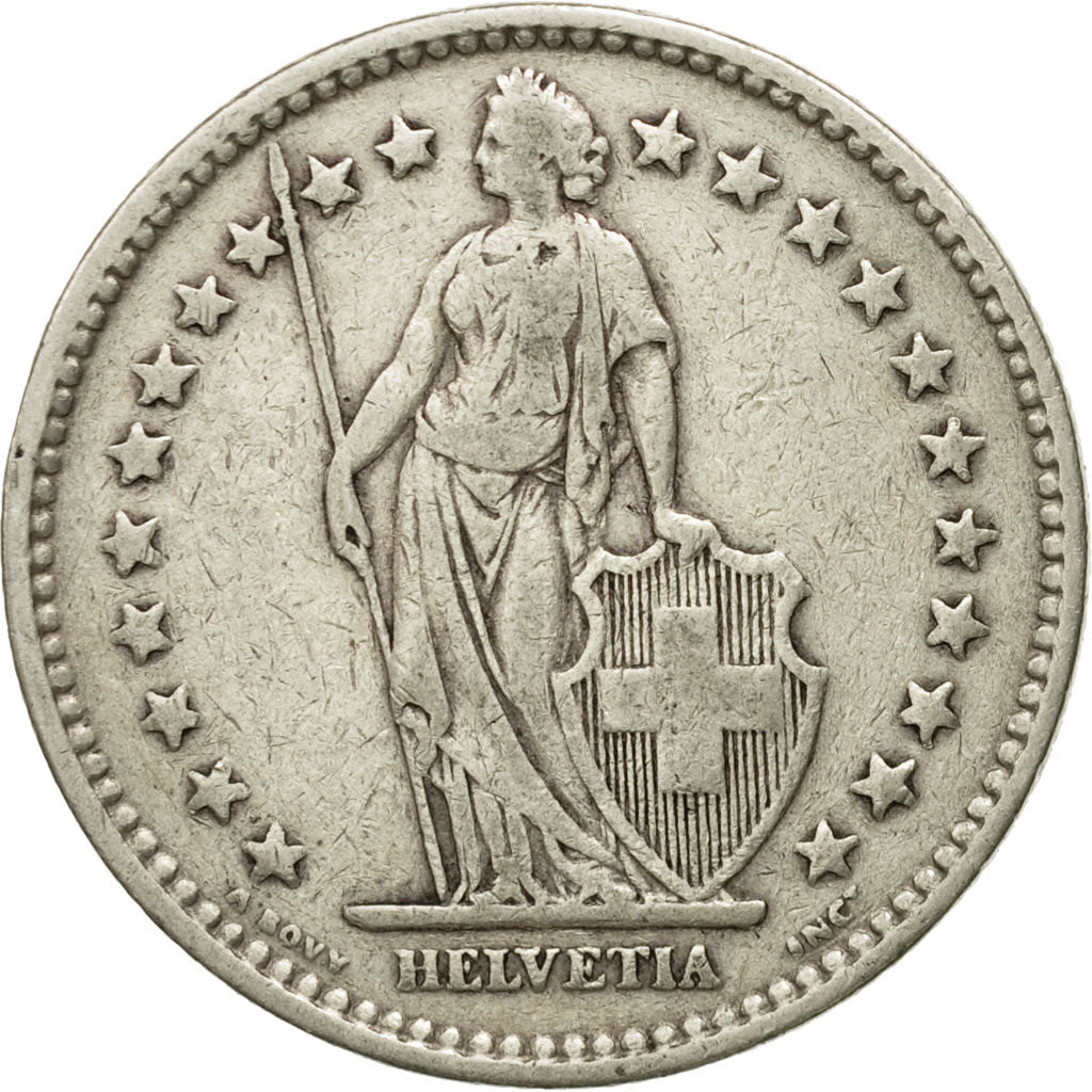 Coin, Switzerland, 2 Francs, 1920, Bern, F(12-15), Silver, KM:21