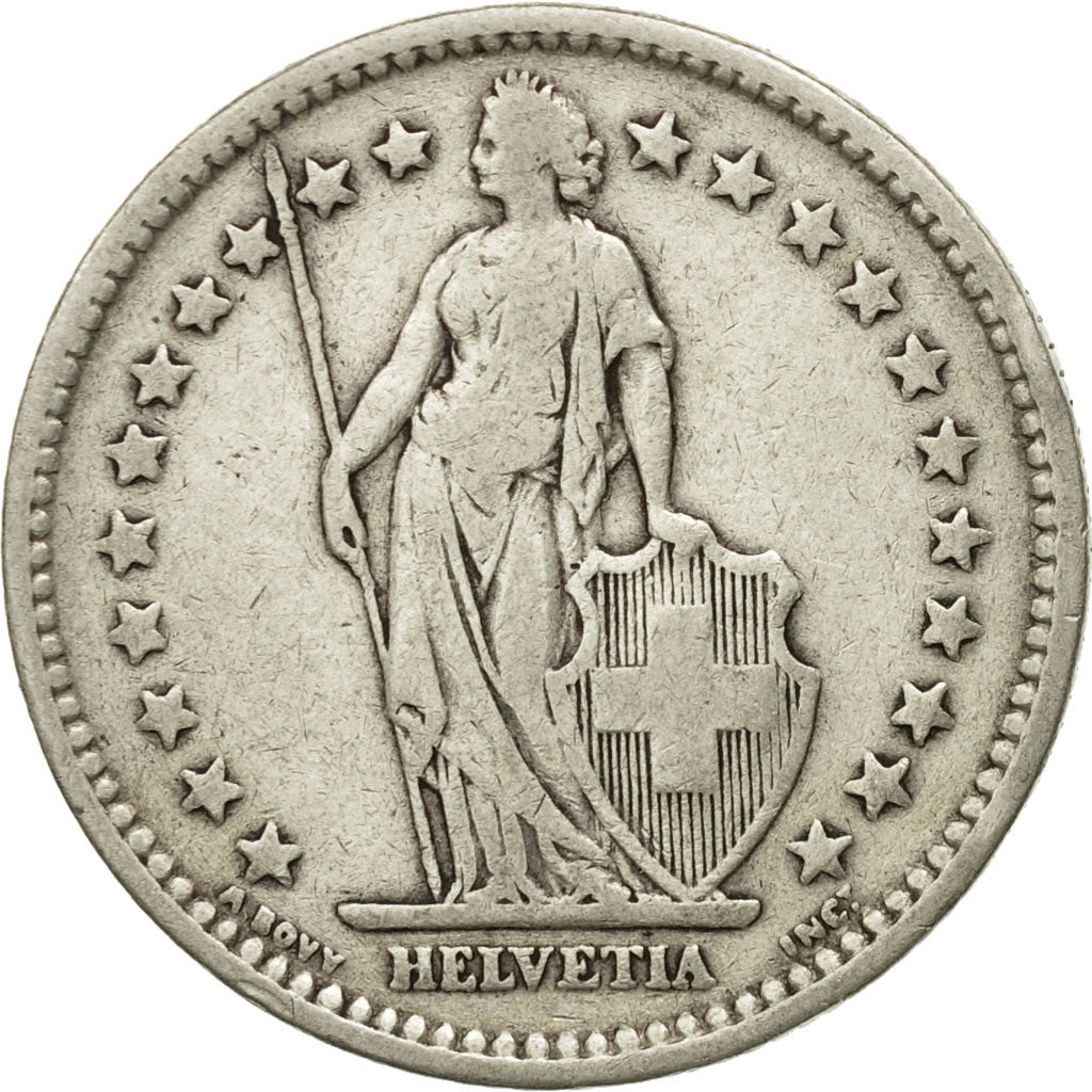 Coin, Switzerland, 2 Francs, 1906, Bern, VG(8-10), Silver, KM:21