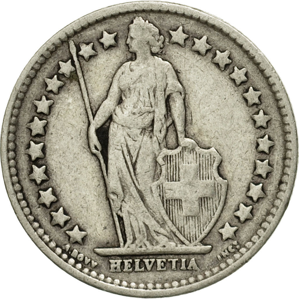 Coin, Switzerland, 1/2 Franc, 1909, Bern, F(12-15), Silver, KM:23