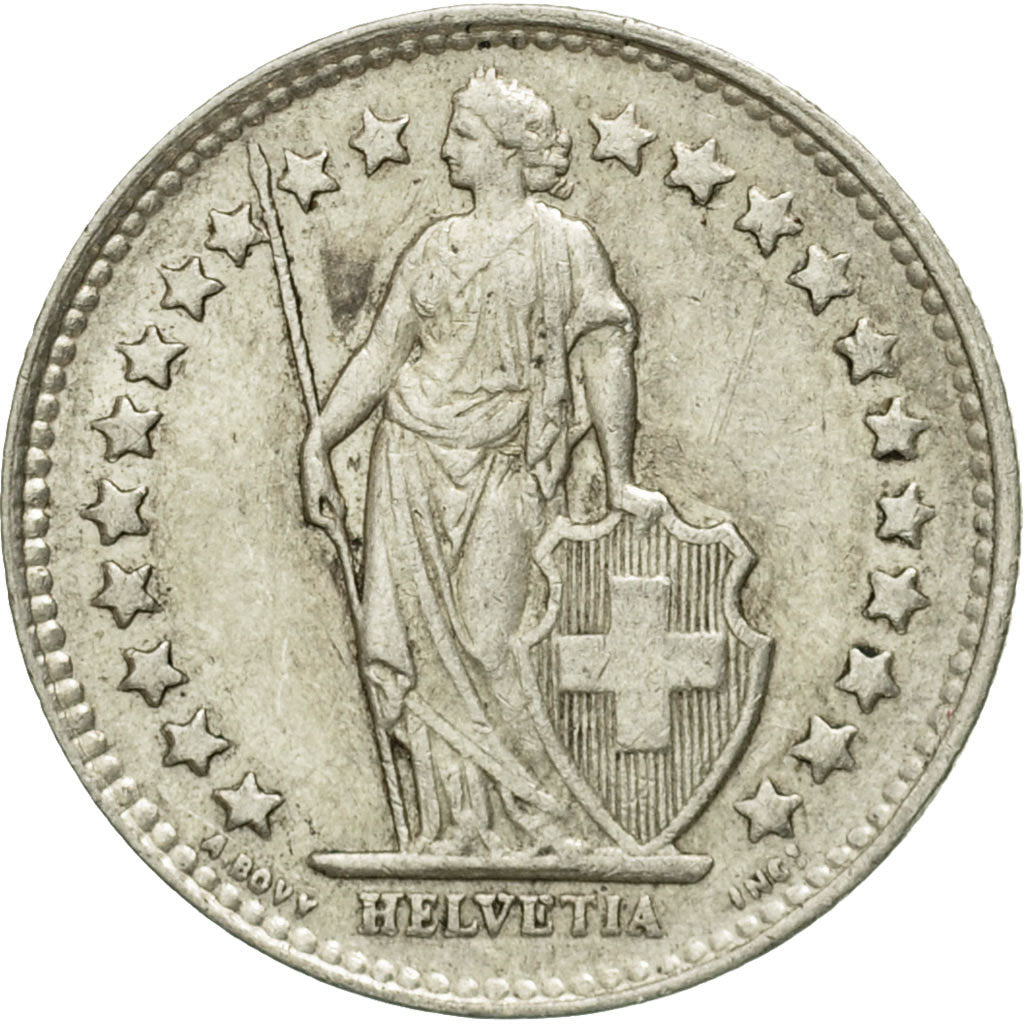 Coin, Switzerland, 1/2 Franc, 1944, Bern, F(12-15), Silver, KM:23