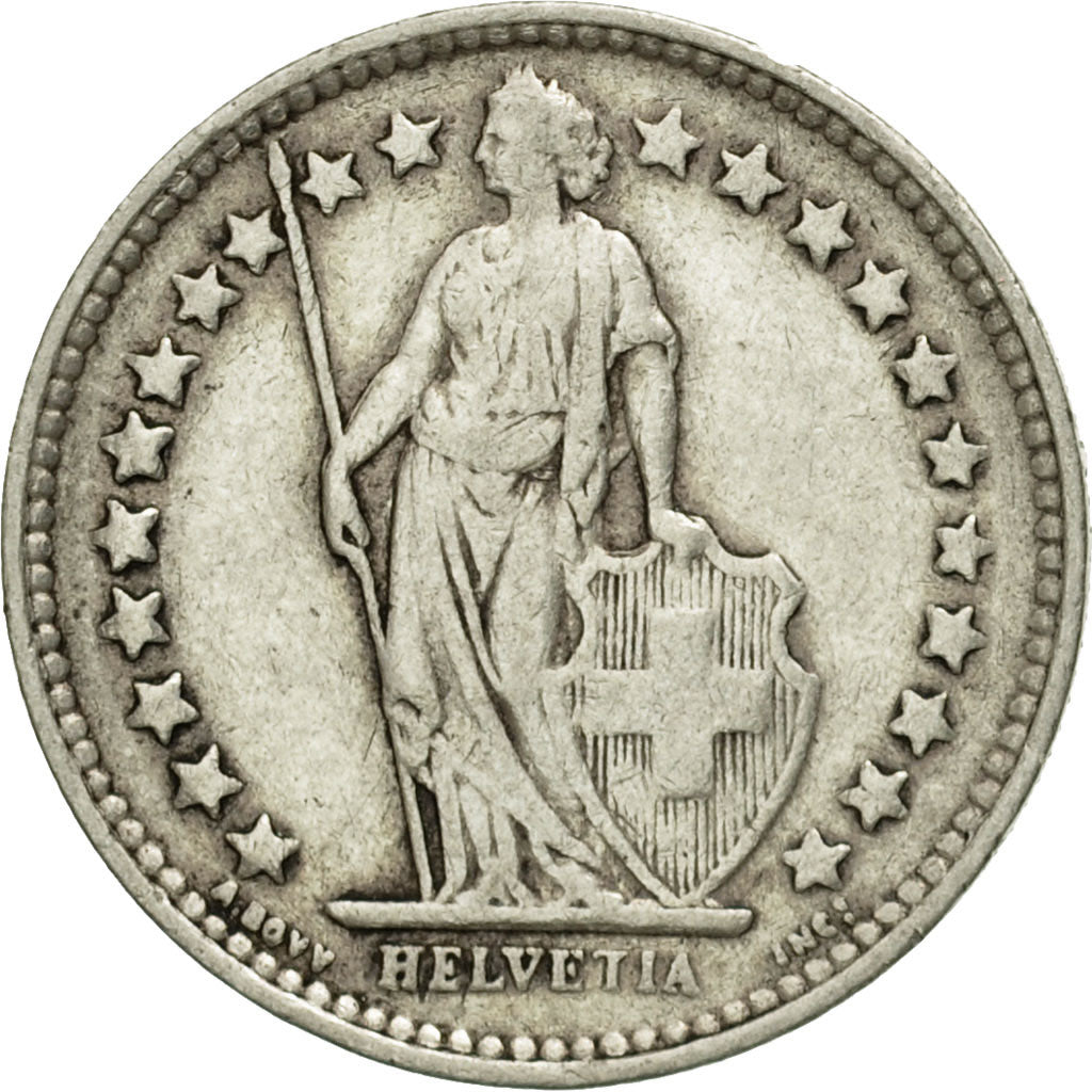Coin, Switzerland, 1/2 Franc, 1921, Bern, F(12-15), Silver, KM:23
