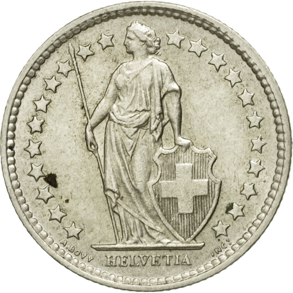 Coin, Switzerland, 1/2 Franc, 1957, Bern, EF(40-45), Silver, KM:23