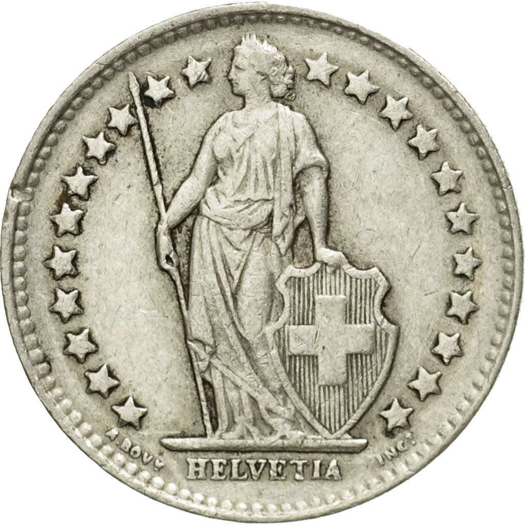 Coin, Switzerland, 1/2 Franc, 1946, Bern, VF(20-25), Silver, KM:23