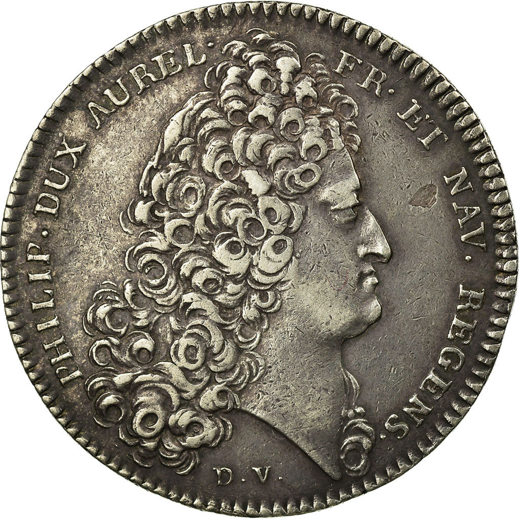 France, Jeton, Philippe d'Orléans et Louis XV, TTB+, Argent, Feuardent:13171