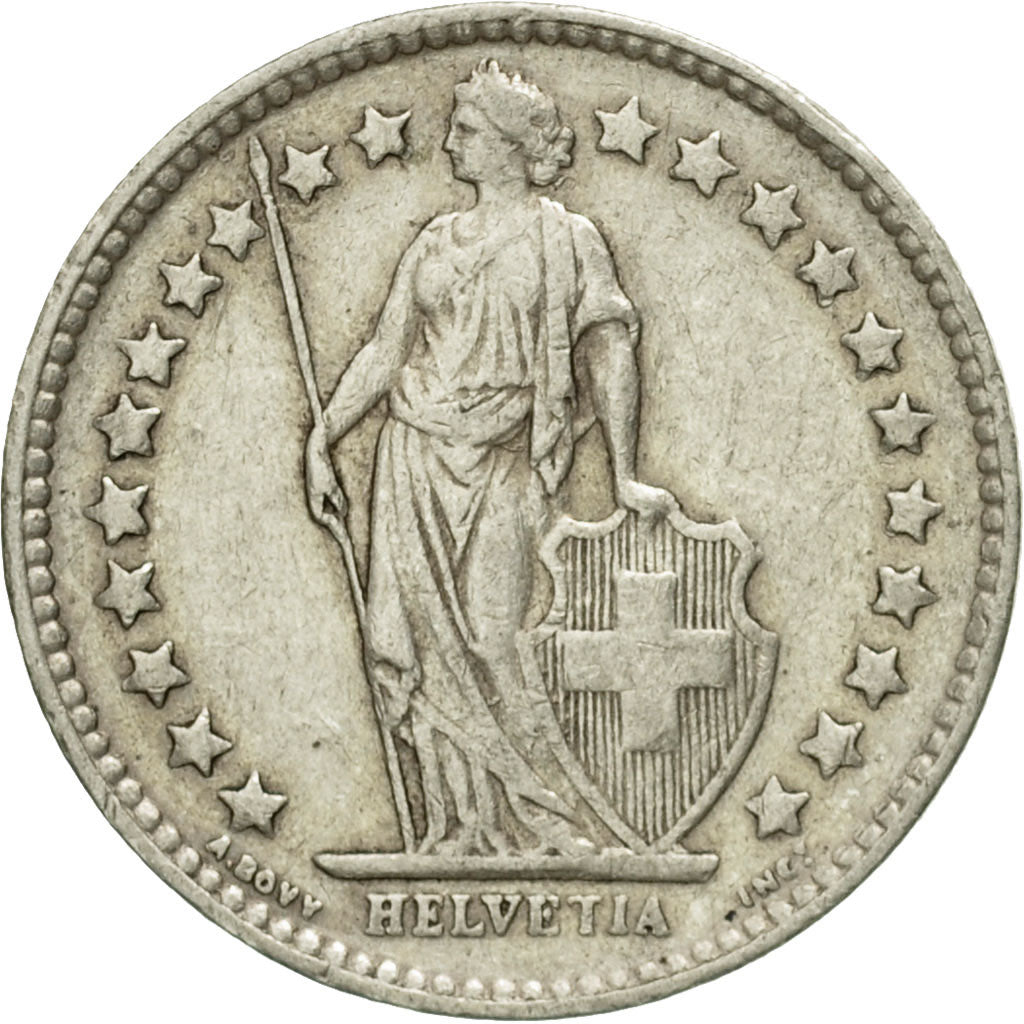 Coin, Switzerland, 1/2 Franc, 1934, Bern, F(12-15), Silver, KM:23