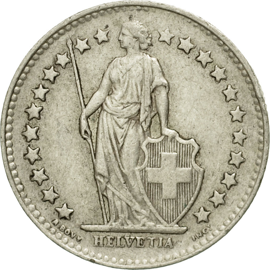 Coin, Switzerland, 1/2 Franc, 1948, Bern, VF(20-25), Silver, KM:23
