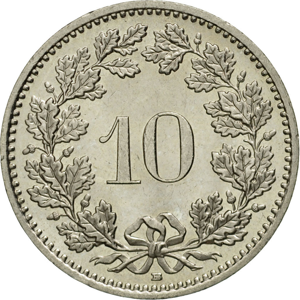Coin, Switzerland, 10 Rappen, 2004, Bern, AU(55-58), Copper-nickel, KM:27