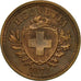 Coin, Switzerland, Rappen, 1872, Bern, MS(60-62), Bronze, KM:3.1