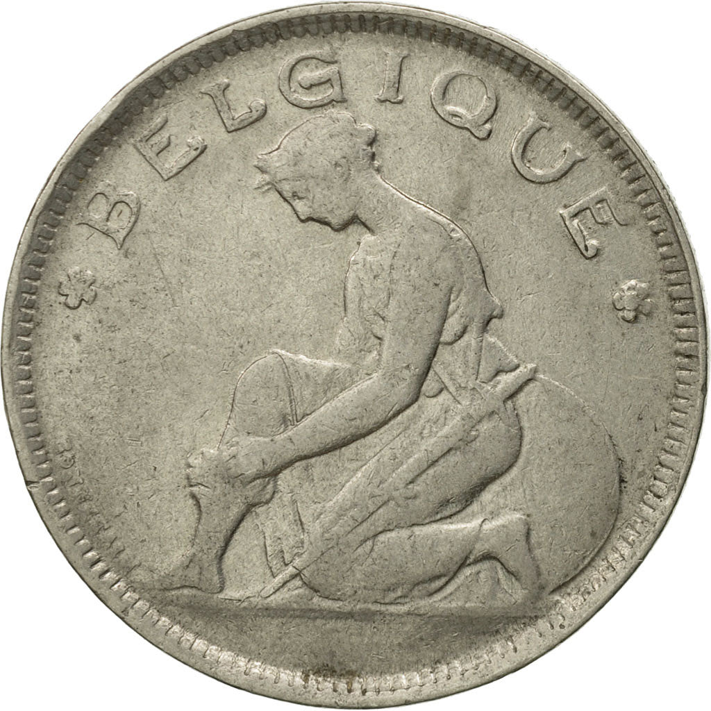 Coin, Belgium, 2 Francs, 2 Frank, 1925, EF(40-45), Nickel, KM:91.1