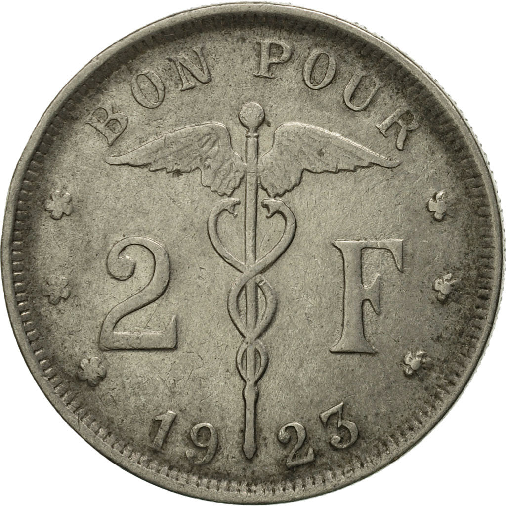 Coin, Belgium, 2 Francs, 2 Frank, 1925, EF(40-45), Nickel, KM:91.1