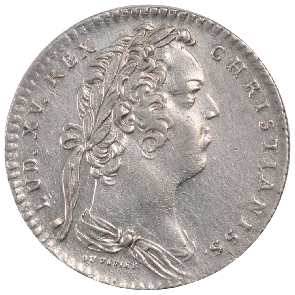 France, Royal, Token, 1734, MS(60-62), Silver, Feuardent #8751, 6.97
