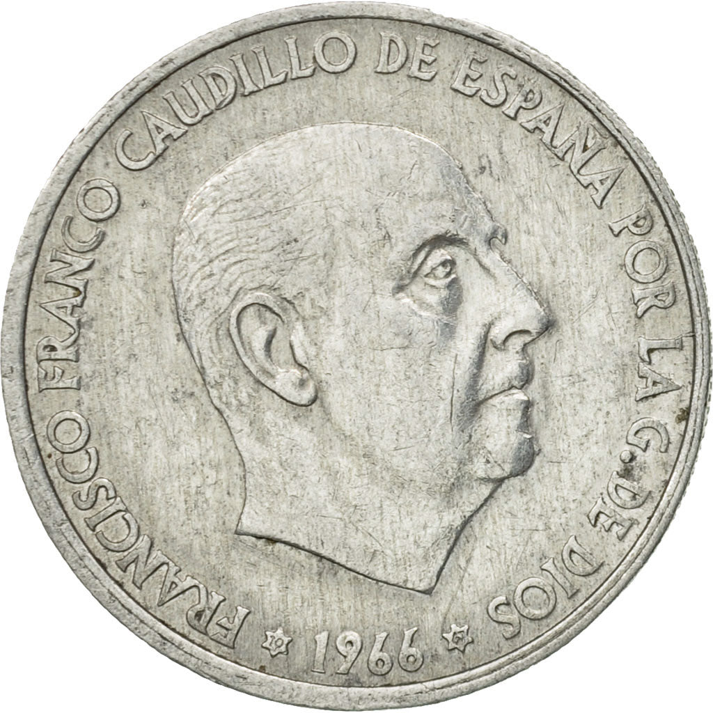 Coin, Spain, Francisco Franco, caudillo, 50 Centimos, 1967, EF(40-45), Aluminum