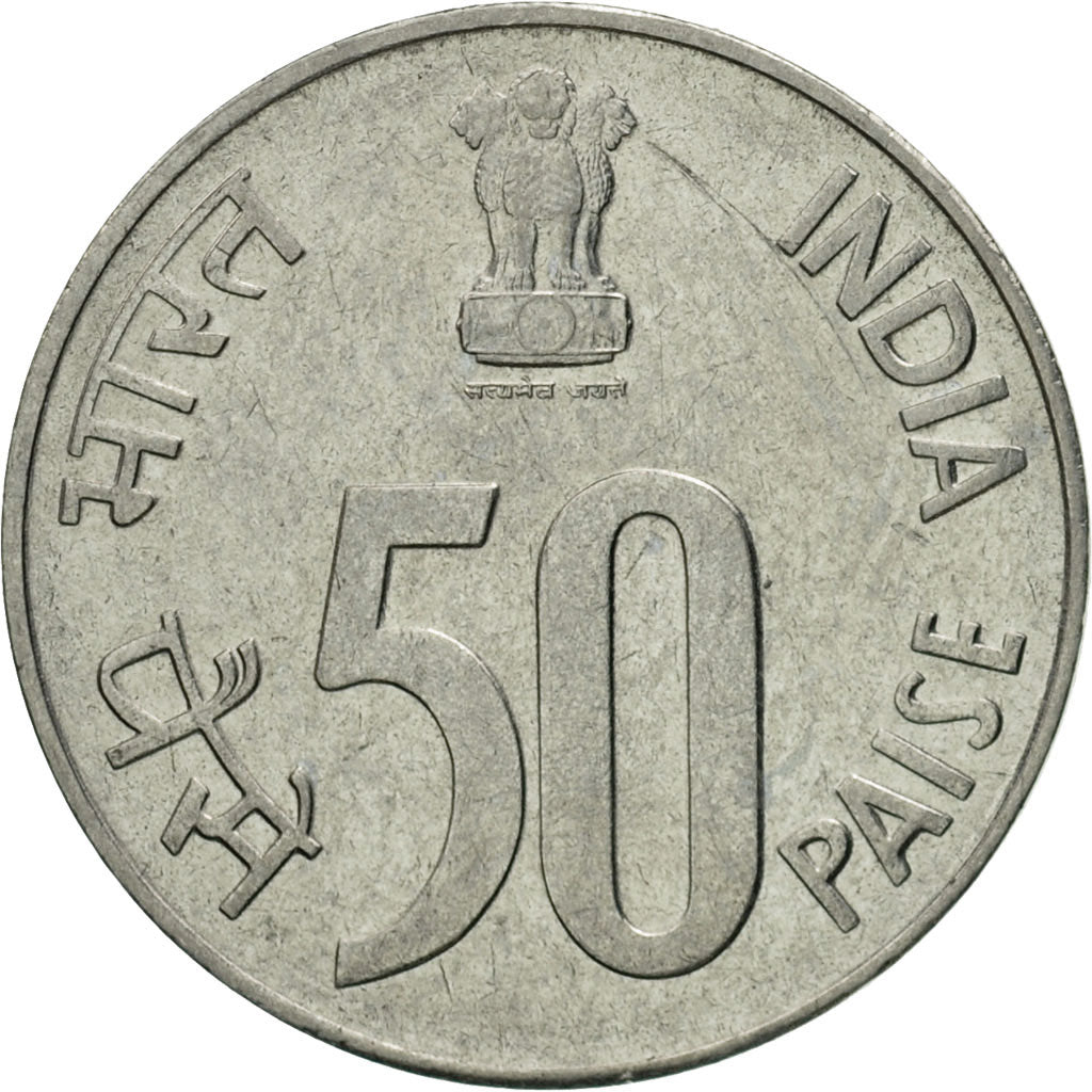 Monnaie, INDIA-REPUBLIC, 50 Paise, 1988, TTB, Stainless Steel, KM:69
