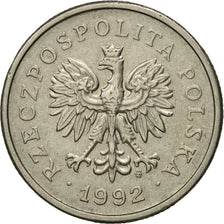 Coin, Poland, Zloty, 1992, Warsaw, EF(40-45), Copper-nickel, KM:282