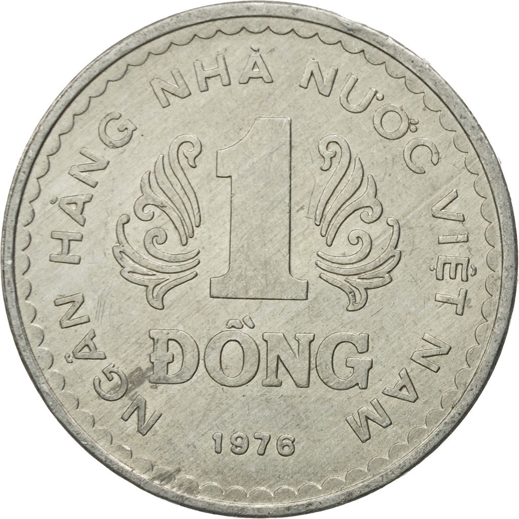 Coin, Vietnam, SOCIALIST REPUBLIC, Dong, 1976, EF(40-45), Aluminum, KM:14