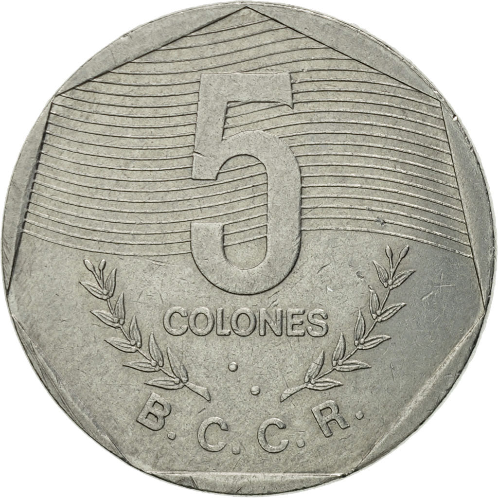 Coin, Costa Rica, 5 Colones, 1983, EF(40-45), Stainless Steel, KM:214.1