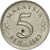 Moneda, Malasia, 5 Sen, 1982, Franklin Mint, MBC, Cobre - níquel, KM:2