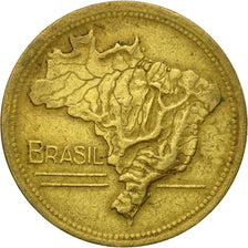Coin, Brazil, 2 Cruzeiros, 1949, EF(40-45), Aluminum-Bronze, KM:559