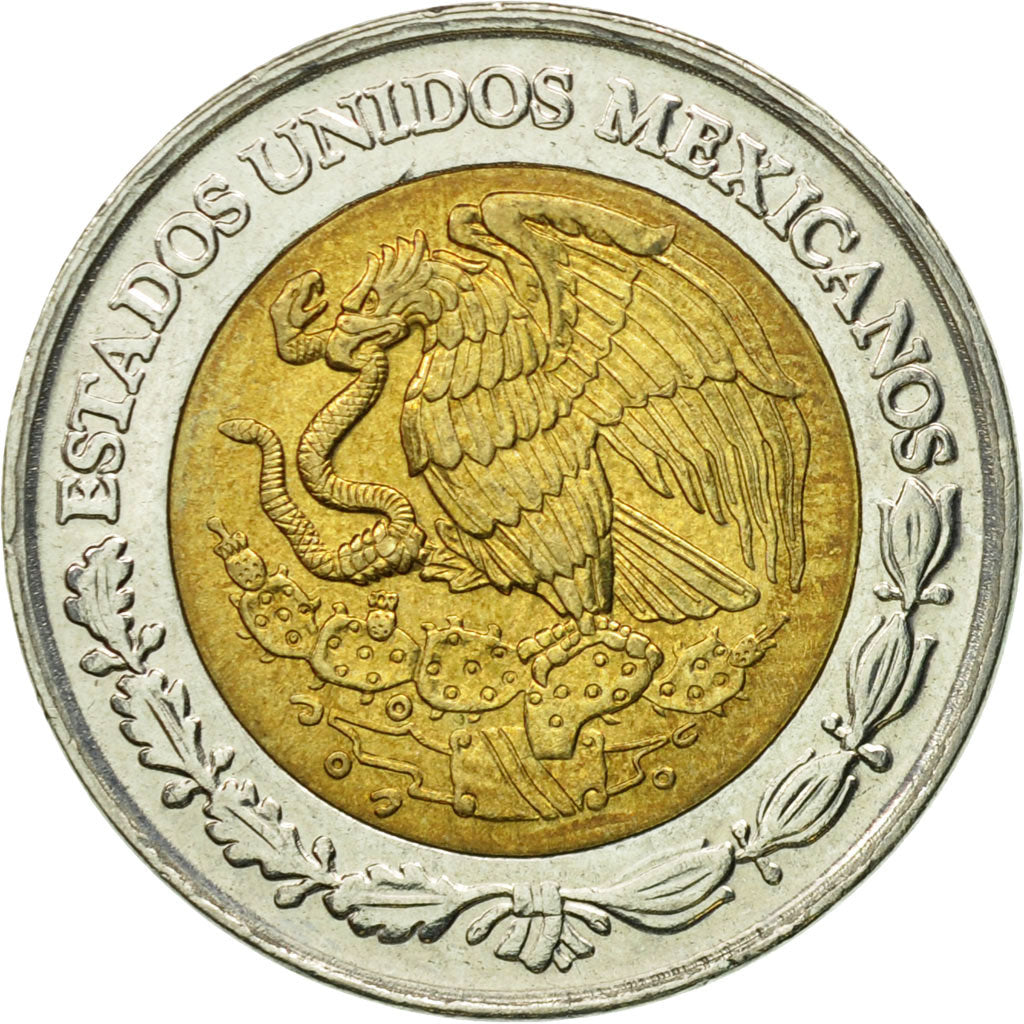 Coin, Mexico, 2 Pesos, 1996, Mexico City, EF(40-45), Bi-Metallic, KM:604