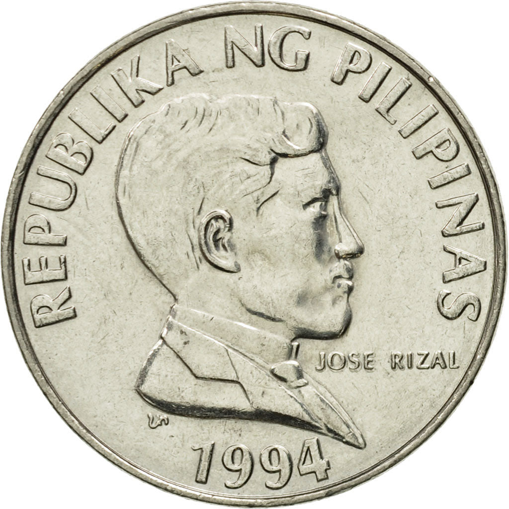 Coin, Philippines, Piso, 1994, MS(63), Stainless Steel, KM:243.2