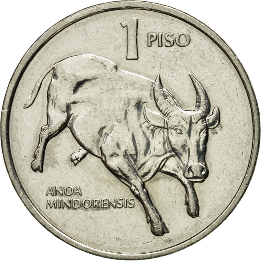 Coin, Philippines, Piso, 1994, MS(63), Stainless Steel, KM:243.2