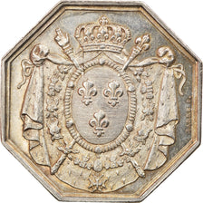 Francia, Token, Notaires de l'Arrondissement d'Amiens, 1827, Barre, EBC, Plata