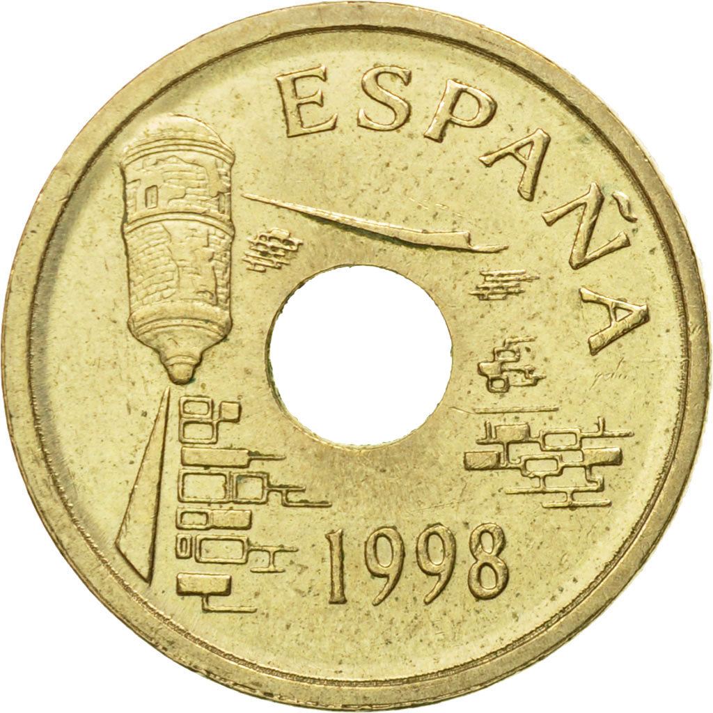 Moneta, Spagna, Juan Carlos I, 25 Pesetas, 1998, Madrid, BB, Alluminio-bronzo