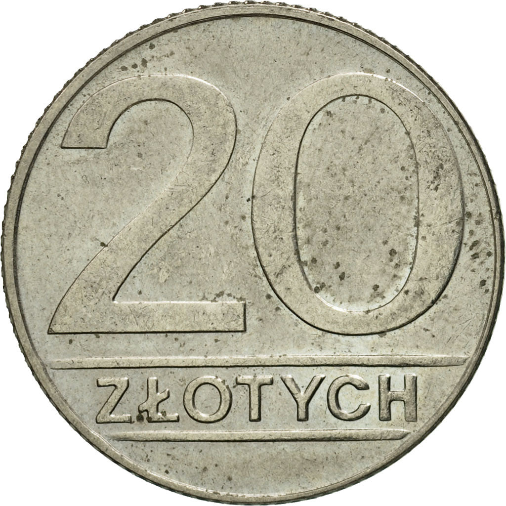Coin, Poland, 20 Zlotych, 1989, Warsaw, EF(40-45), Copper-nickel, KM:153.2