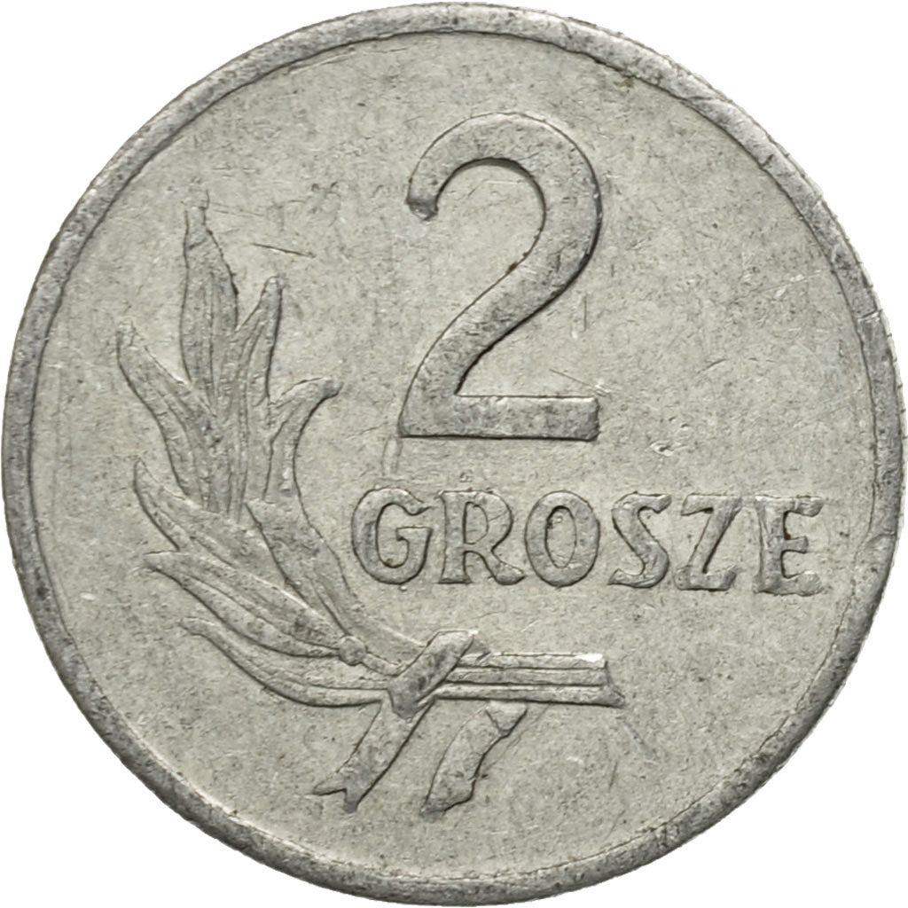 Coin, Poland, 2 Grosze, 1949, EF(40-45), Aluminum, KM:40