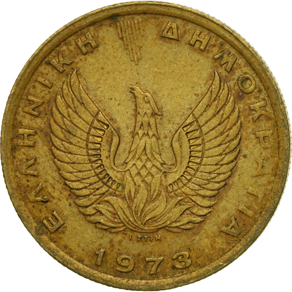 Coin, Greece, Constantine II, Drachma, 1973, EF(40-45), Copper-nickel, KM:98