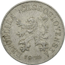 Coin, Czechoslovakia, 5 Haleru, 1954, EF(40-45), Aluminum, KM:37