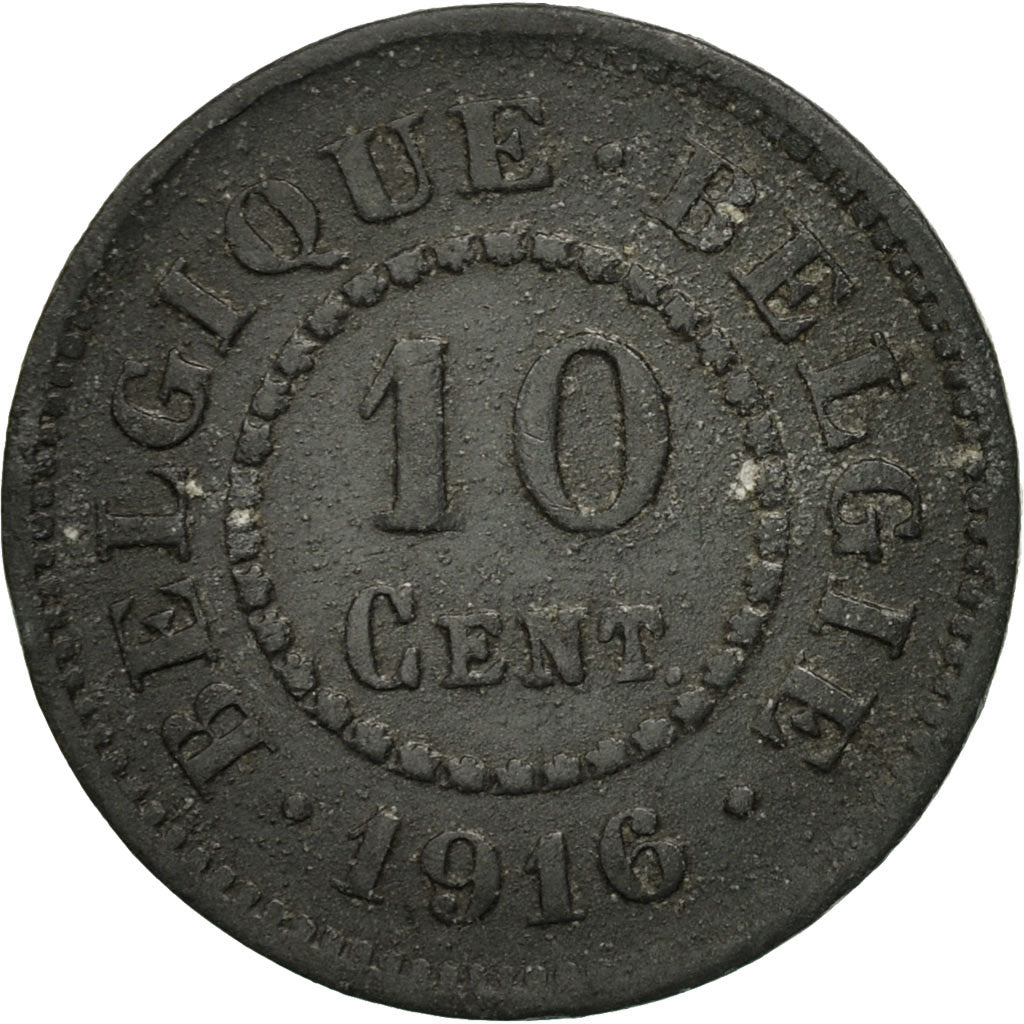 Munten, België, 10 Centimes, 1916, FR, Zinc, KM:81