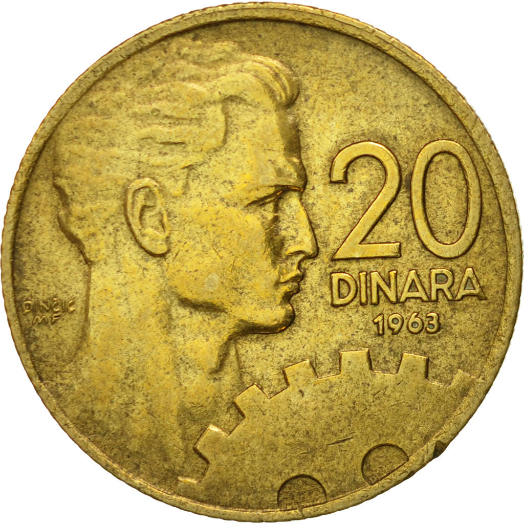Coin, Yugoslavia, 20 Dinara, 1963, EF(40-45), Aluminum-Bronze, KM:40