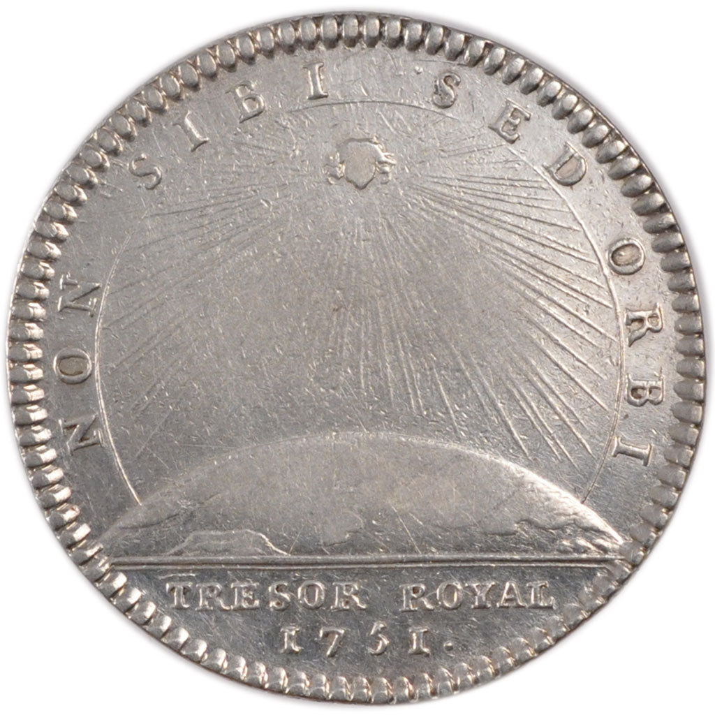 France, Royal, Token, 1751, EF(40-45), Silver, Feuardent #2082, 7.23
