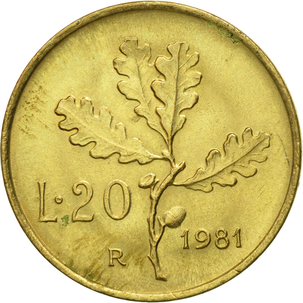 Münze, Italien, 20 Lire, 1981, Rome, SS, Aluminum-Bronze, KM:97.2