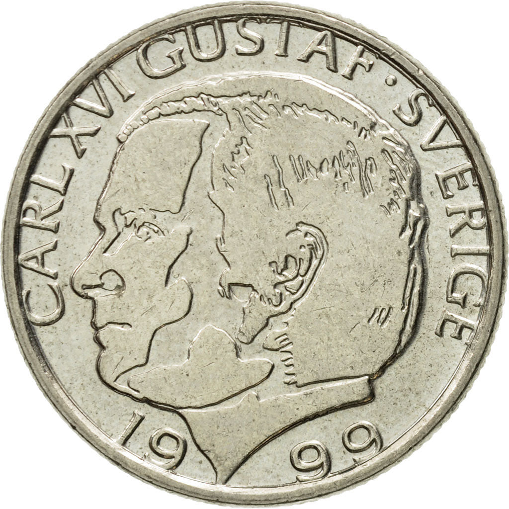 Coin, Sweden, Carl XVI Gustaf, Krona, 1999, EF(40-45), Copper-nickel, KM:852a