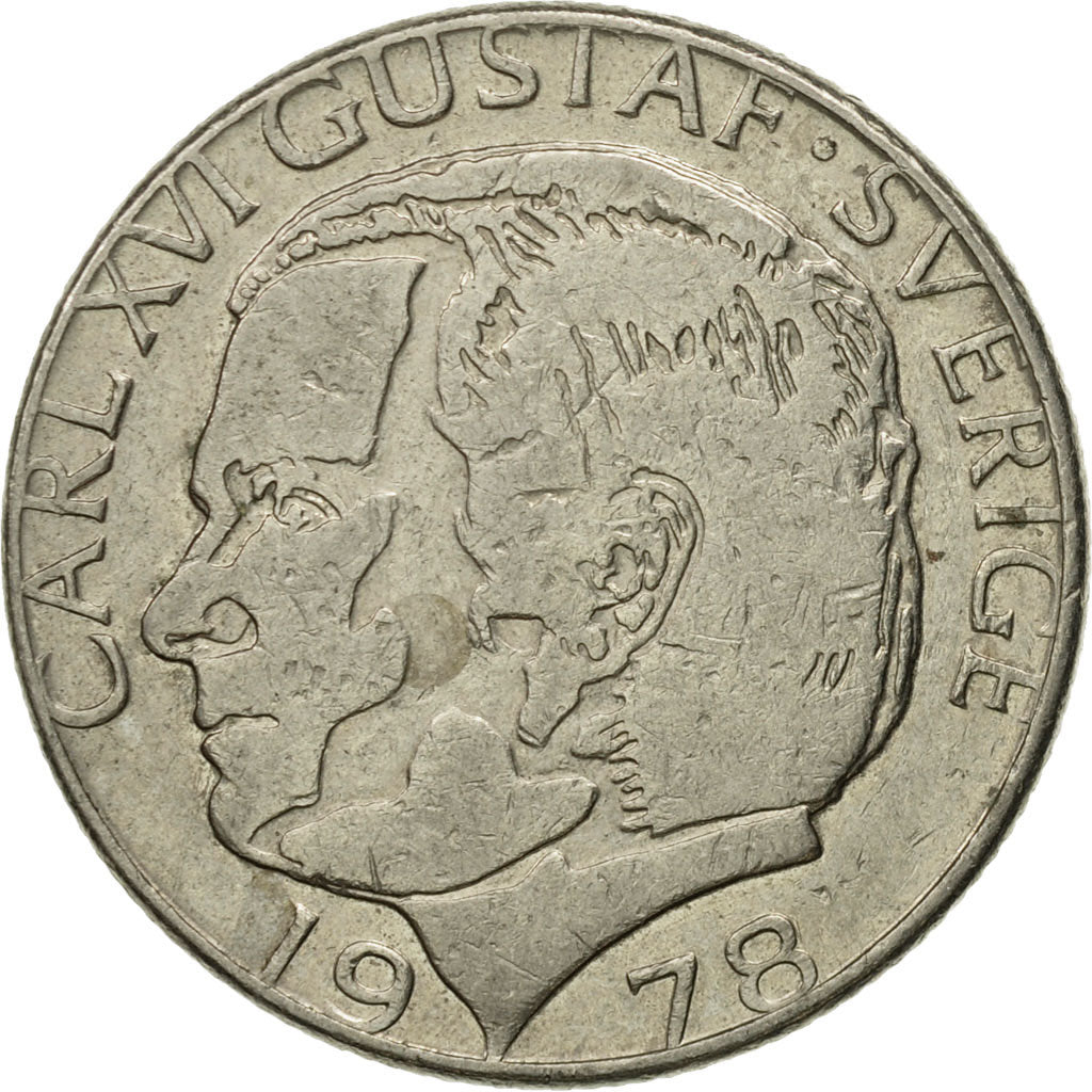 Moneta, Szwecja, Carl XVI Gustaf, Krona, 1978, EF(40-45), Miedź-Nikiel