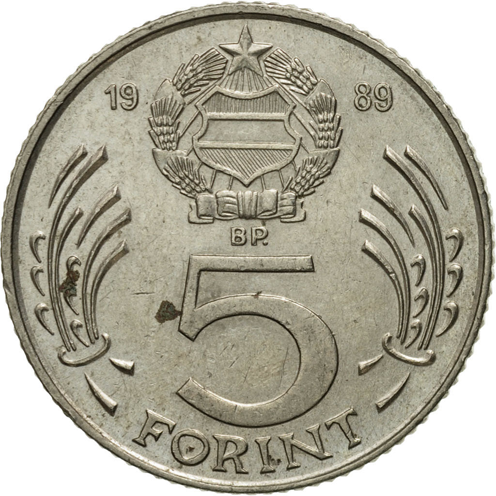 Monnaie, Hongrie, 5 Forint, 1989, TTB, Copper-nickel, KM:635